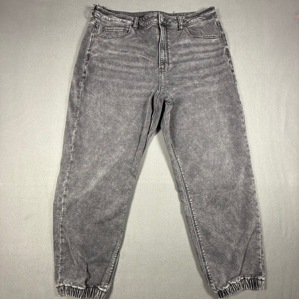 American Eagle Mens Ne(x)t Level Stretch Jogger Jeans Faded Black Acid Wash 18S‎